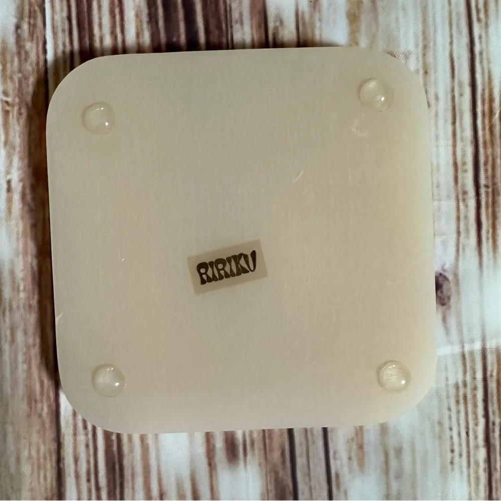 Ririku Beige 4 Piece White Marbled Resin Coaster Set